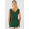 V Yaka Sıfır Kol Bluz 950 - Zümrüt Yeşili