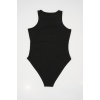 Kadın Halter Yaka Çıtçıtlı Body 972 - Siyah