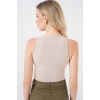Kadın Halter Yaka Çıtçıtlı Body 972 - Bej