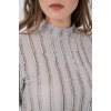 Kadın Dokulu Esnek Örme Bluz 975 - Gri