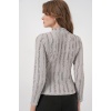 Kadın Dokulu Esnek Örme Bluz 975 - Gri