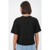 Kadın Taş Detaylı Tişört 990 - Siyah