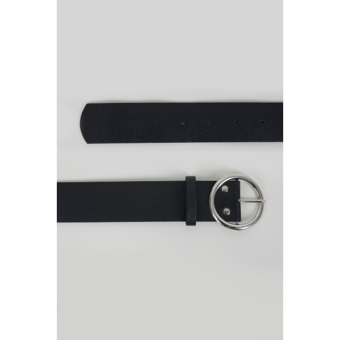 Kadın Siyah Tokalı Suni Deri Kemer 010124