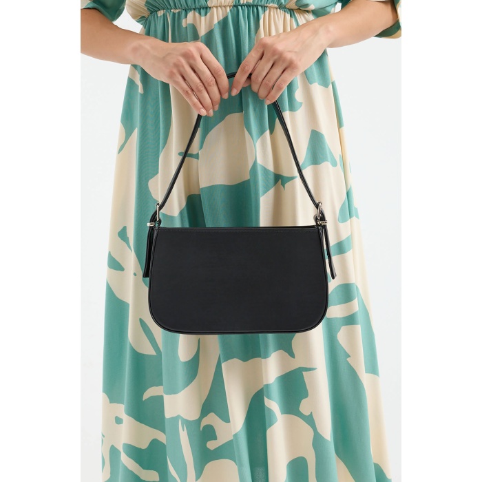 010172 Düz Baget Omuz Çantası - Siyah