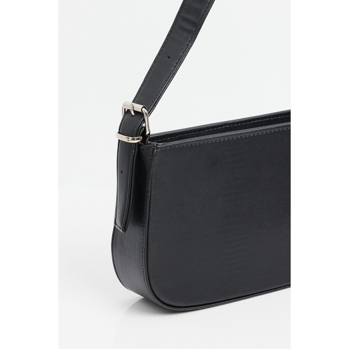 010172 Düz Baget Omuz Çantası - Siyah