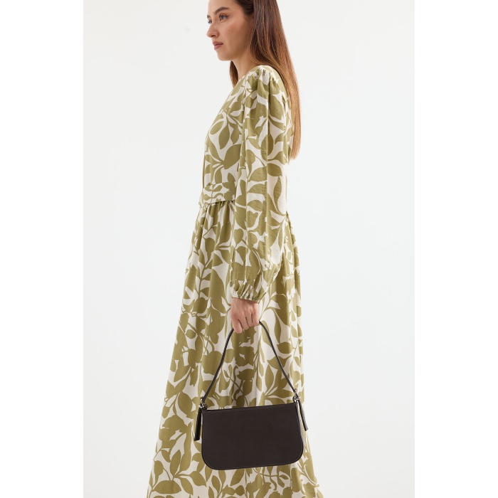 010172 Düz Baget Omuz Çantası - Kahverengi