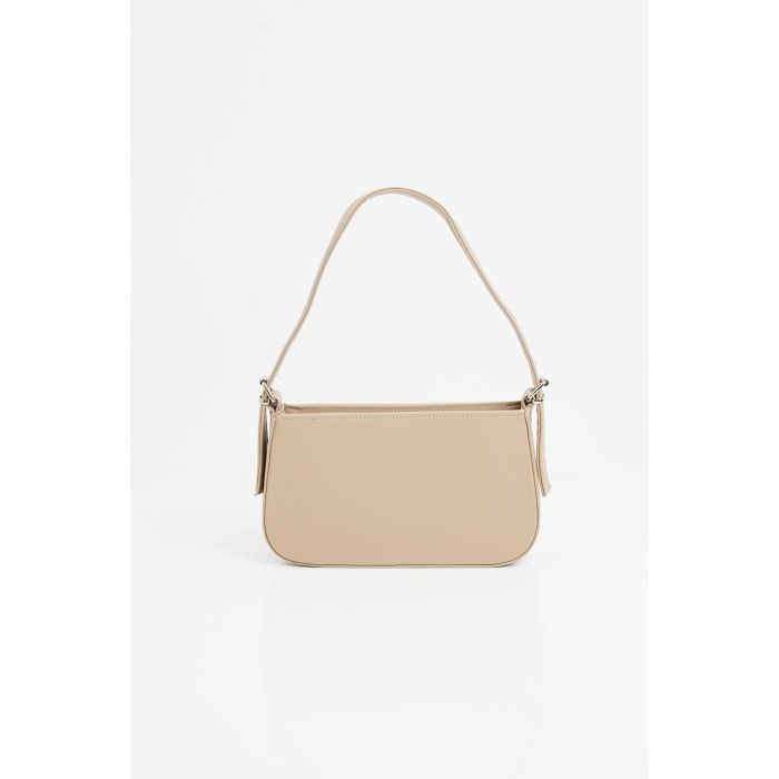 010172 Düz Baget Omuz Çantası - Bej