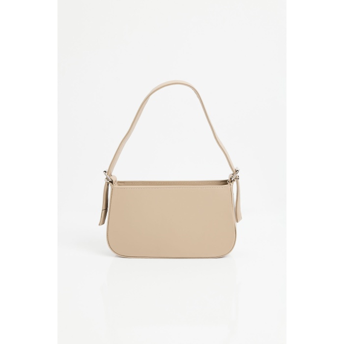 010172 Düz Baget Omuz Çantası - Bej