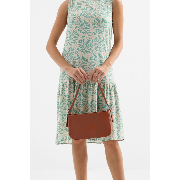 010172 Düz Baget Omuz Çantası - Taba