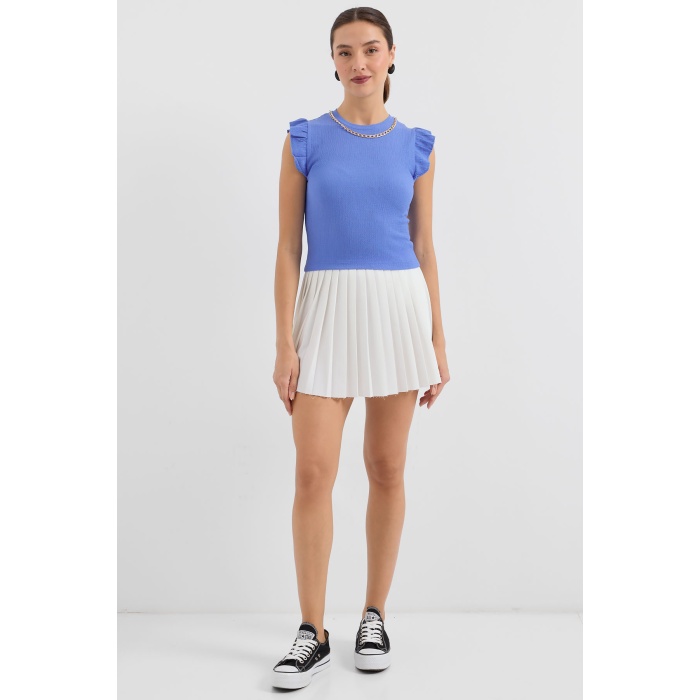 0430 Örme Bluz - B.Mavi