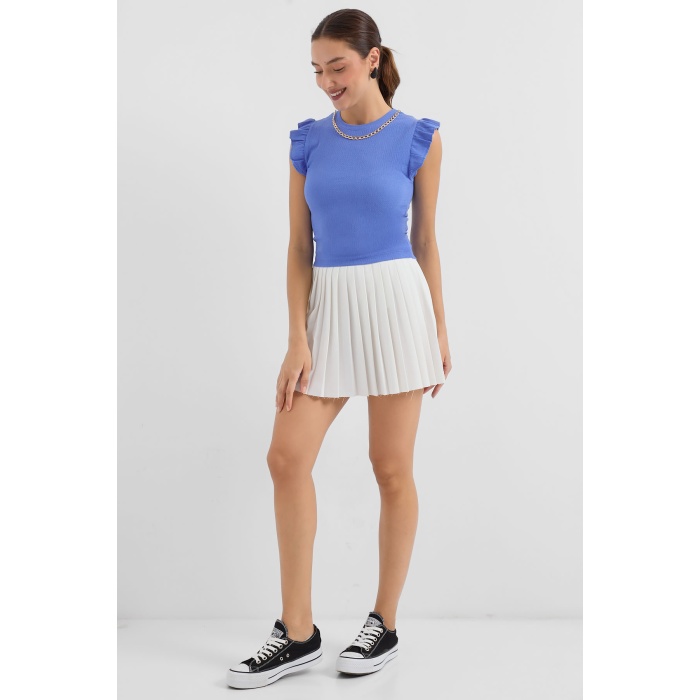 0430 Örme Bluz - B.Mavi