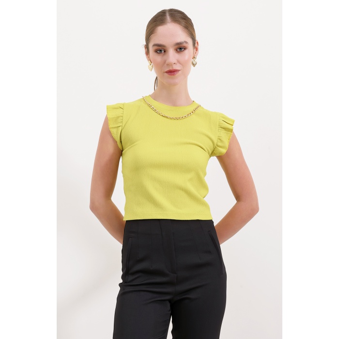 0430 Örme Bluz - A.Sarı