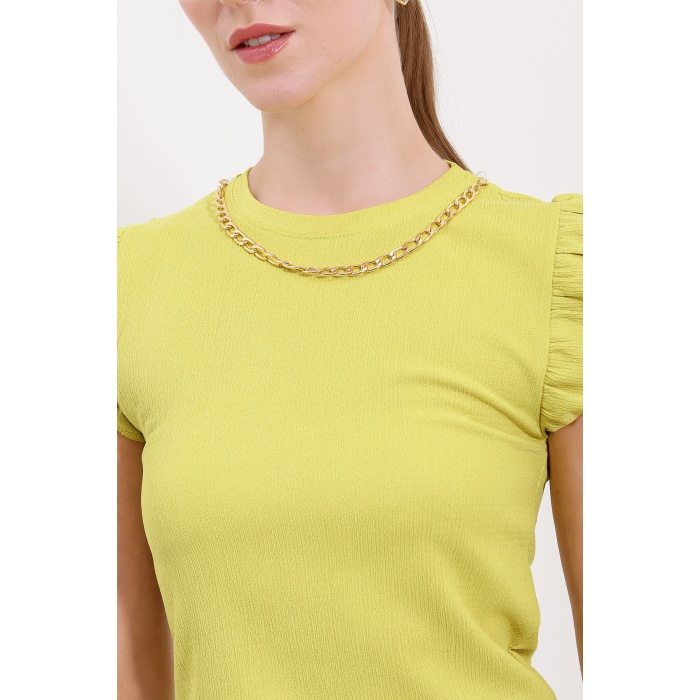 0430 Örme Bluz - A.Sarı