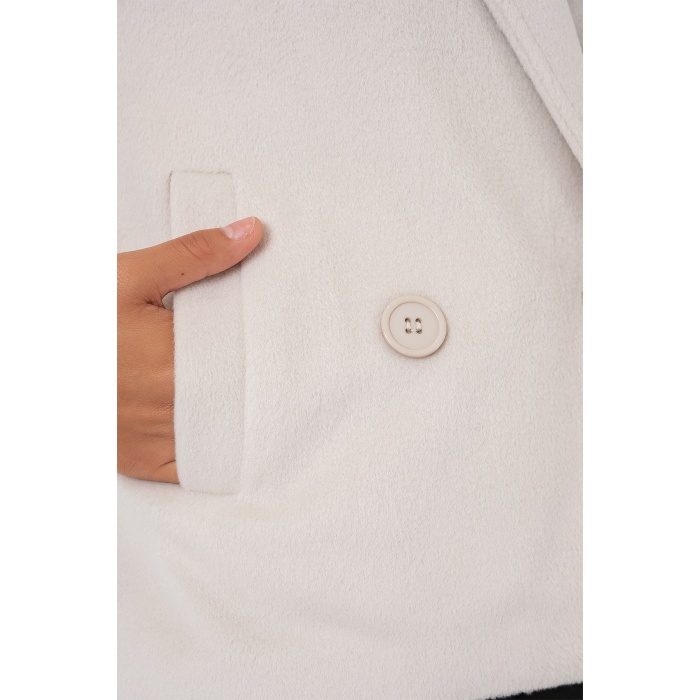 Kadın Kısa Kaşe Ceket 0725 - Ekru