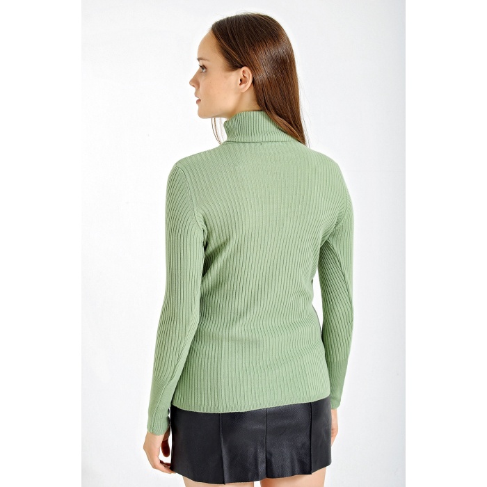 10311 Balıkçı Yaka Triko Kazak - Çağla