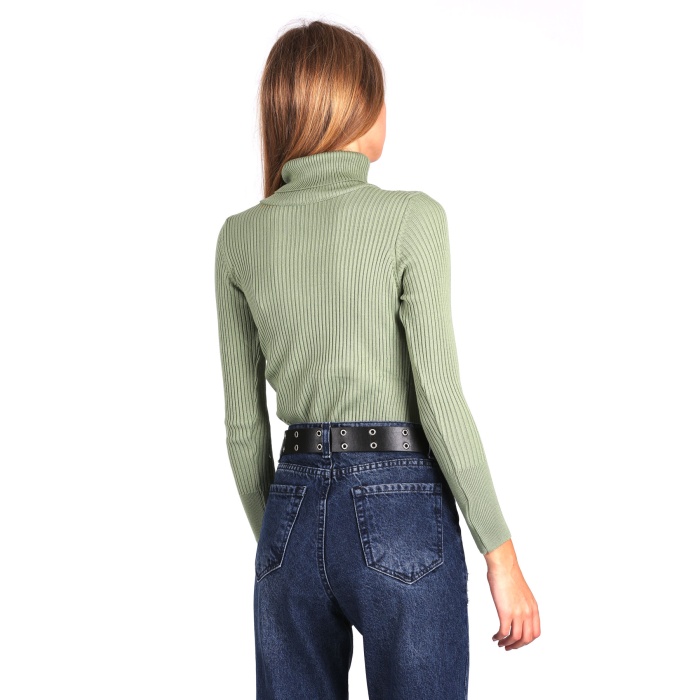 10311 Balıkçı Yaka Triko Kazak - Çağla