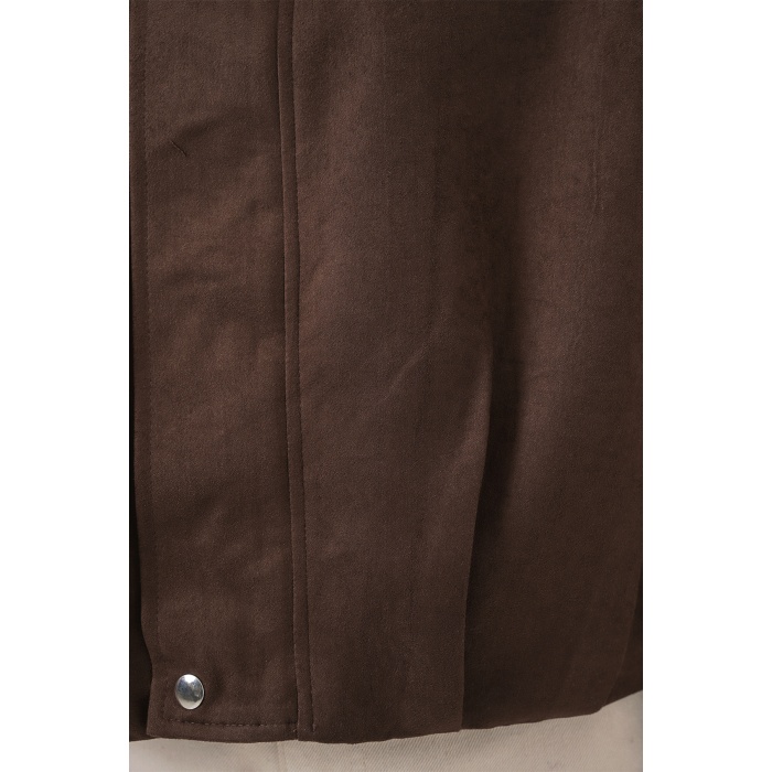 Kadın Kahverengi Oversize Süet Ceket 1055