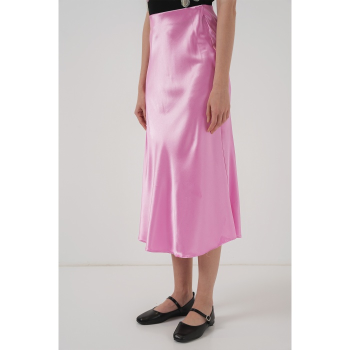 15806 Saten Etek - Pembe