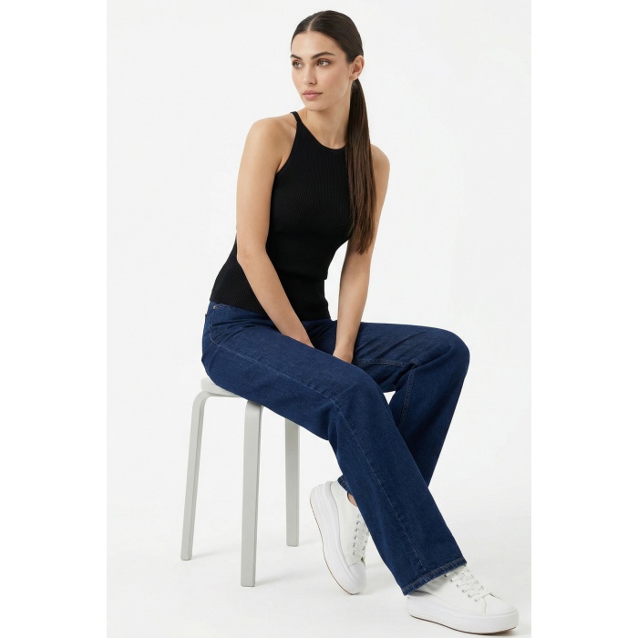 Kadın Askılı Örme Atlet 15935 - Siyah