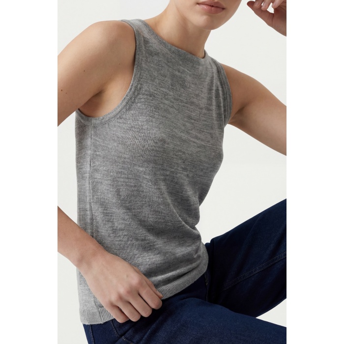 Kadın Askılı Örme Atlet 15935 - Gri