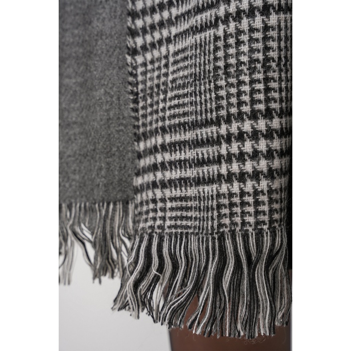 Kadın Yumuşak Dokulu Kalın Şal Atkı 15951 - Antrasit