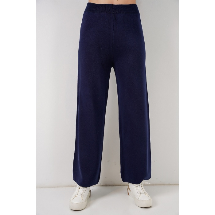 Kadın Hırka Pantolon Triko İkili Takım 15956 - Lacivert