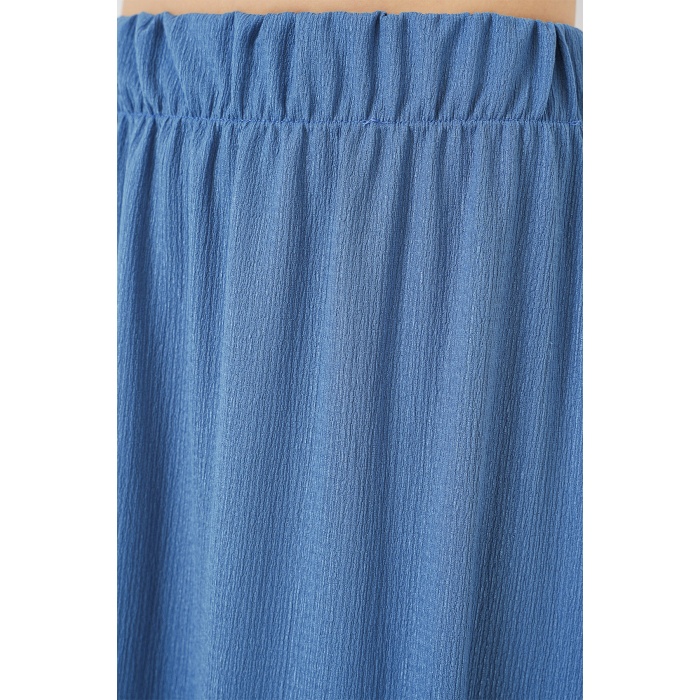 1886 Uzun Örme Etek - İndigo