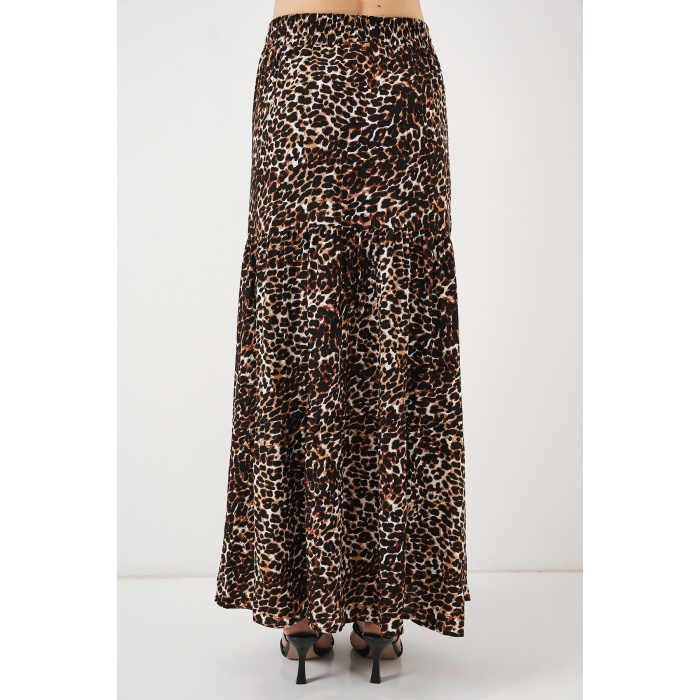 1898 Desenli Uzun Etek - C. Kahverengi