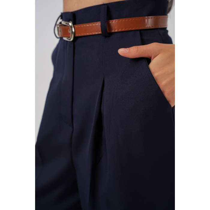 Kadın Yüksek Bel Palazzo Pantolon 30051 - Lacivert