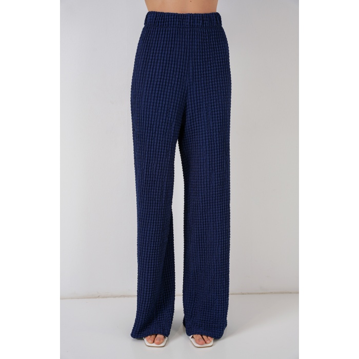 Kadın Örme Bluz Pantolon İkili Takım 30052 - Lacivert