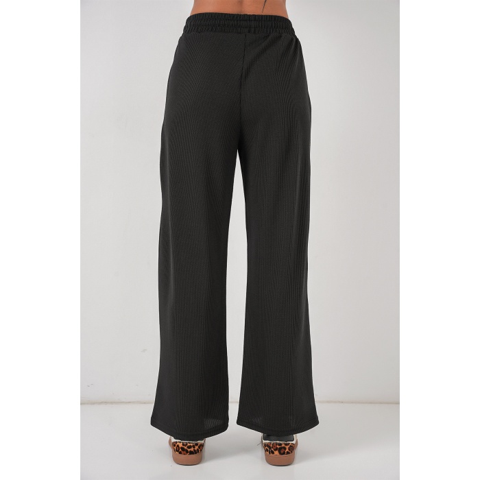 Kadın Fitilli Pantolon 30053 - Siyah