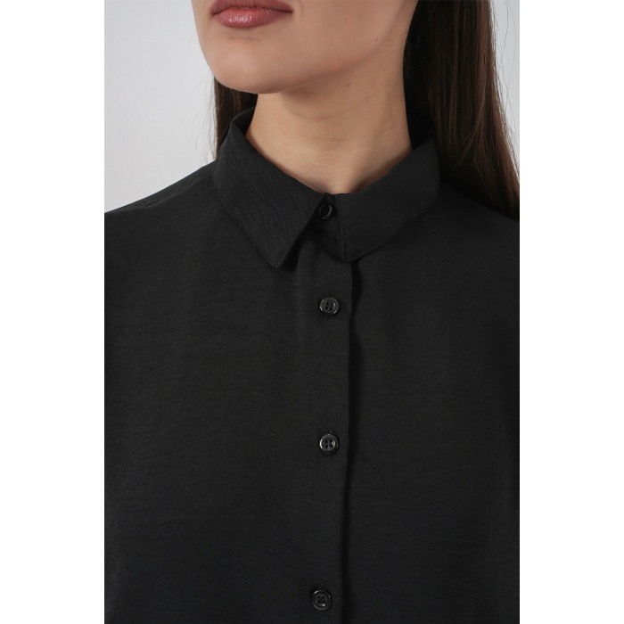 Kadın Gömlek Pantolon İkili Takım 30063 - Siyah