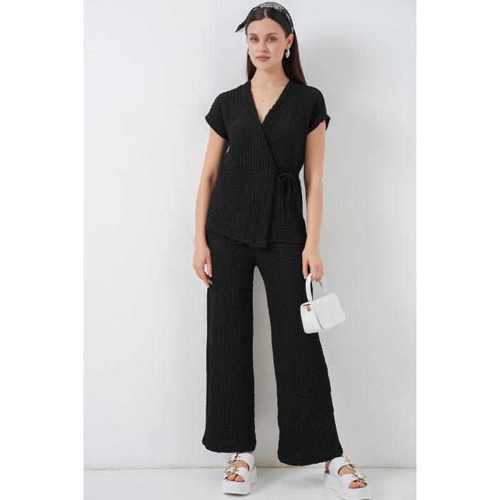 Kadın Örme İkili Takım 30064 - Siyah