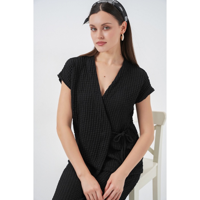 Kadın Örme İkili Takım 30064 - Siyah