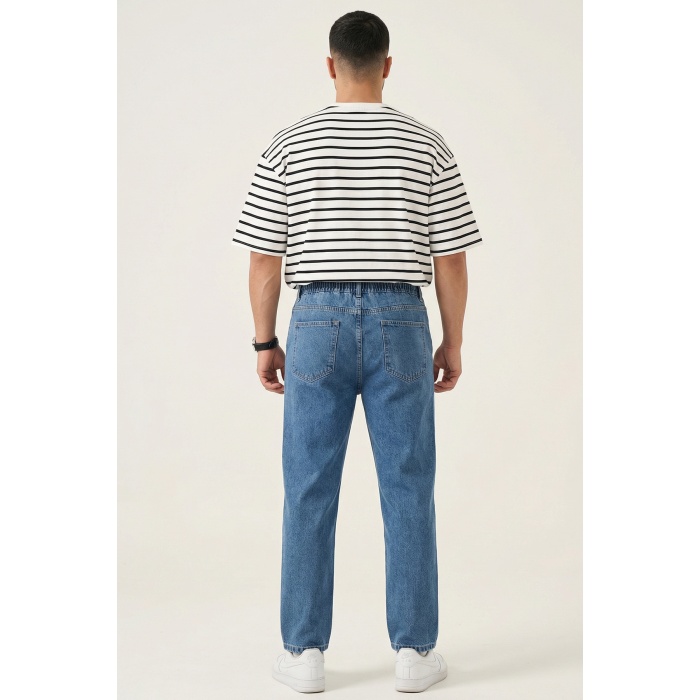 Erkek Rahat Kesim Baggy Jean Pantolon 30073 - Lacivert