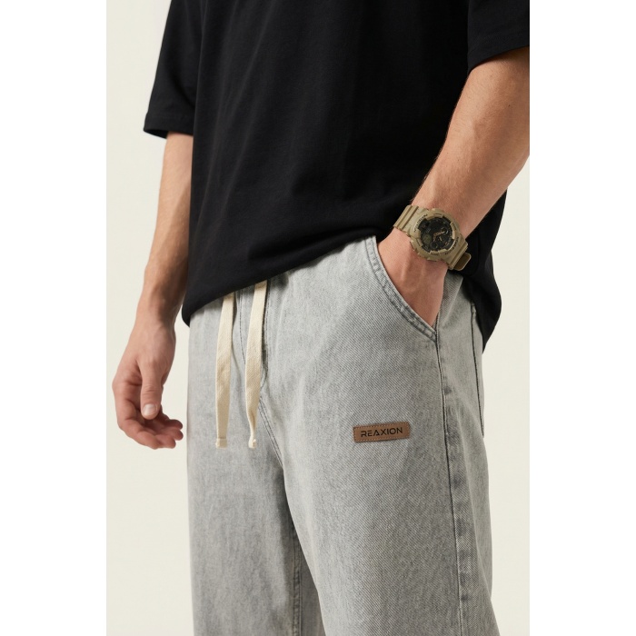 Erkek Rahat Kesim Baggy Jean Pantolon 30073 - Taş