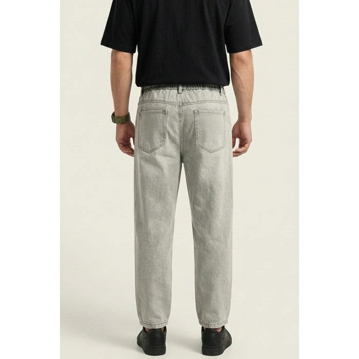 Erkek Rahat Kesim Baggy Jean Pantolon 30073 - Taş