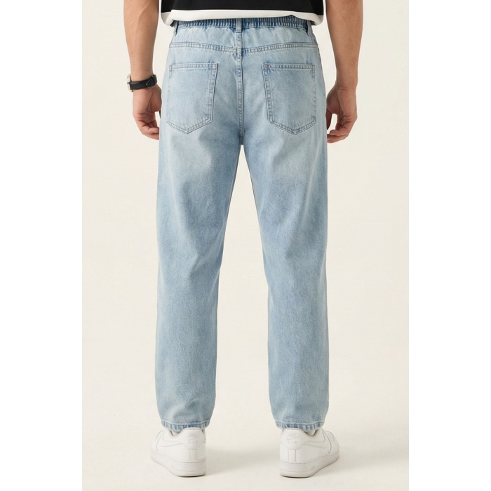Erkek Rahat Kesim Baggy Jean Pantolon 30074 - Mavi