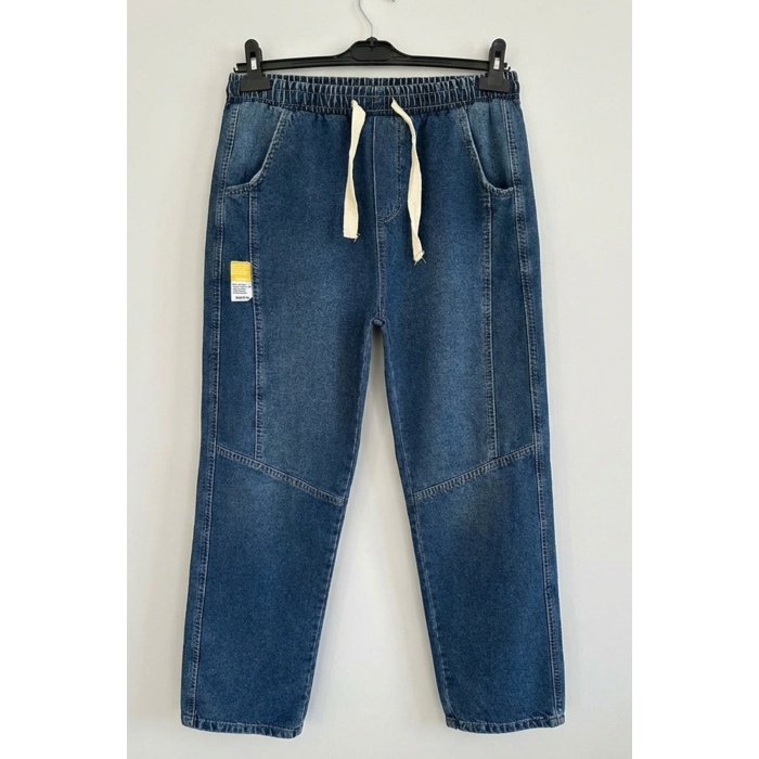 Erkek Rahat Kesim Baggy Jean Pantolon 30074 - Lacivert