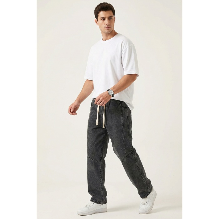 Erkek Rahat Kesim Baggy Jean Pantolon 30074 - Antrasit