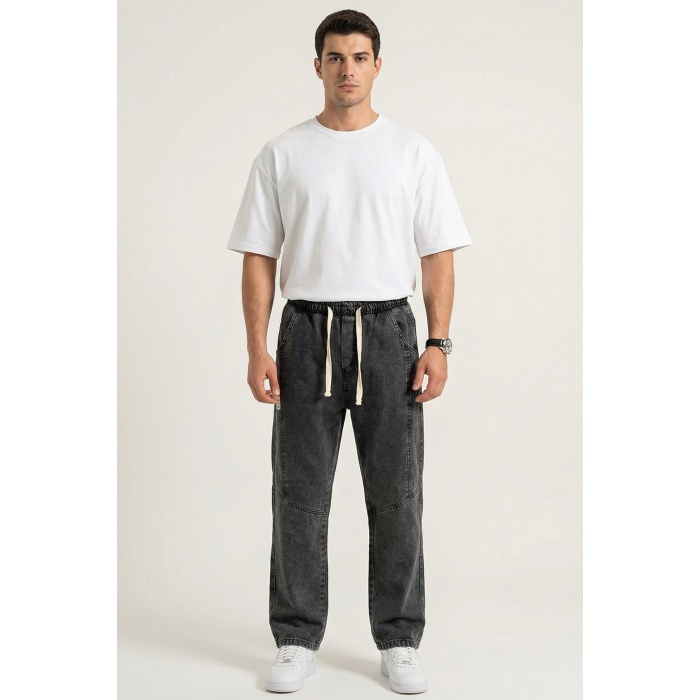 Erkek Rahat Kesim Baggy Jean Pantolon 30074 - Antrasit
