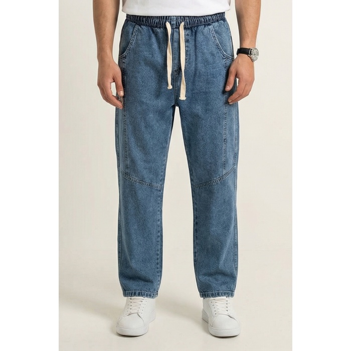 Erkek Rahat Kesim Baggy Jean Pantolon 30074 - İndigo