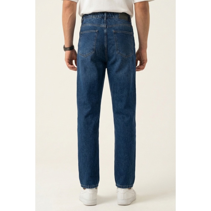 Erkek Rahat Kesim Baggy Jean Pantolon 30075 - Lacivert