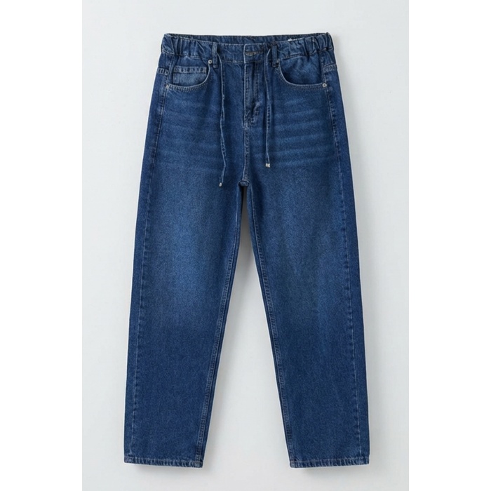 Erkek Rahat Kesim Baggy Jean Pantolon 30075 - Lacivert