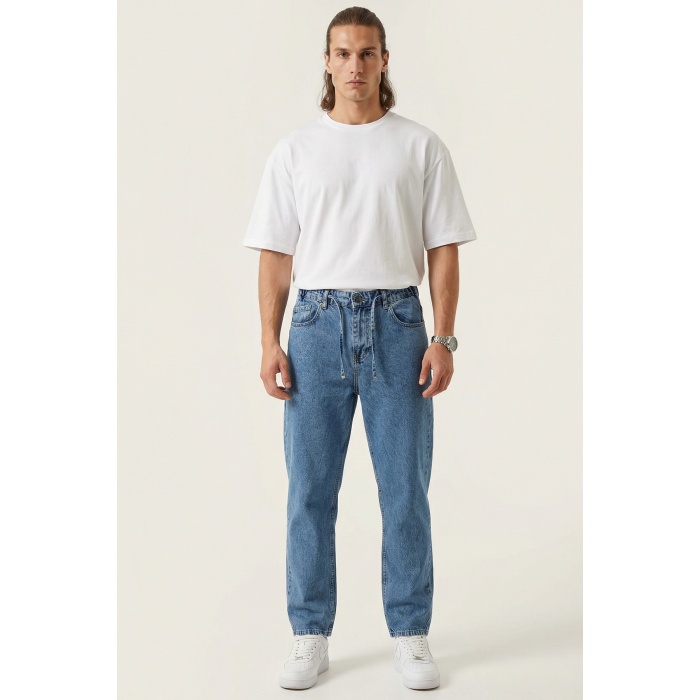 Erkek Rahat Kesim Baggy Jean Pantolon 30075 - İndigo