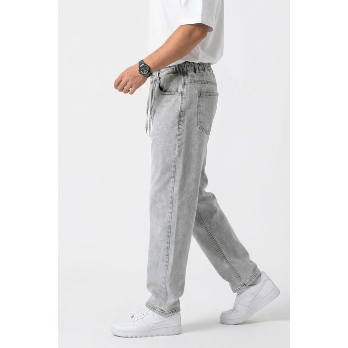 Erkek Rahat Kesim Baggy Jean Pantolon 30075 - Taş