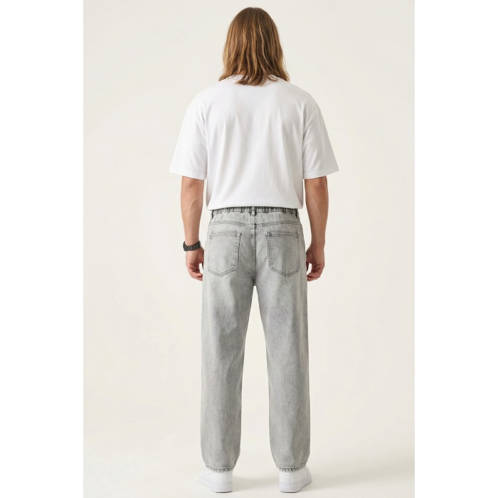 Erkek Rahat Kesim Baggy Jean Pantolon 30075 - Taş