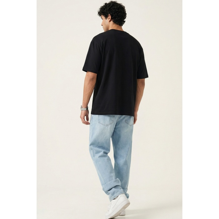 Erkek Rahat Kesim Baggy Jean Pantolon 30076 - Mavi