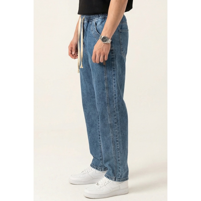 Erkek Rahat Kesim Baggy Jean Pantolon 30076 - İndigo