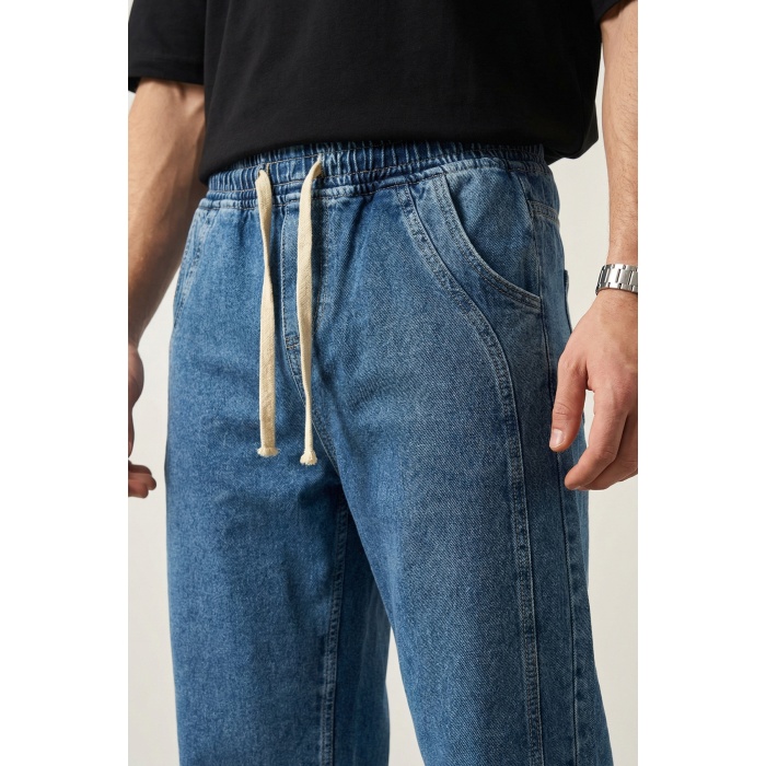 Erkek Rahat Kesim Baggy Jean Pantolon 30076 - İndigo